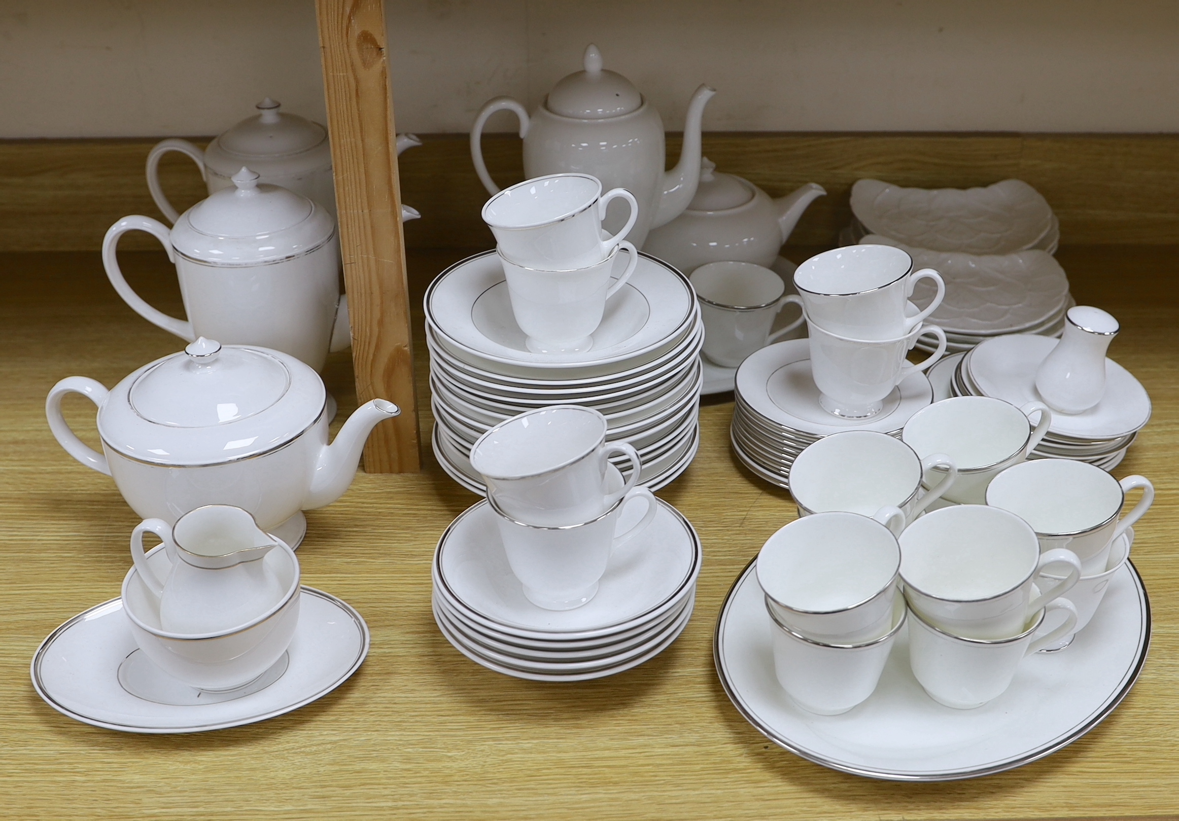 Miscellaneous collection of white bone china tea service (Royal Worcester, Royal Doulton and Wedgwood)